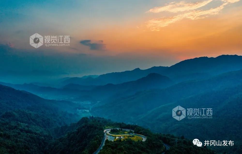 航拍革命圣地井岡山