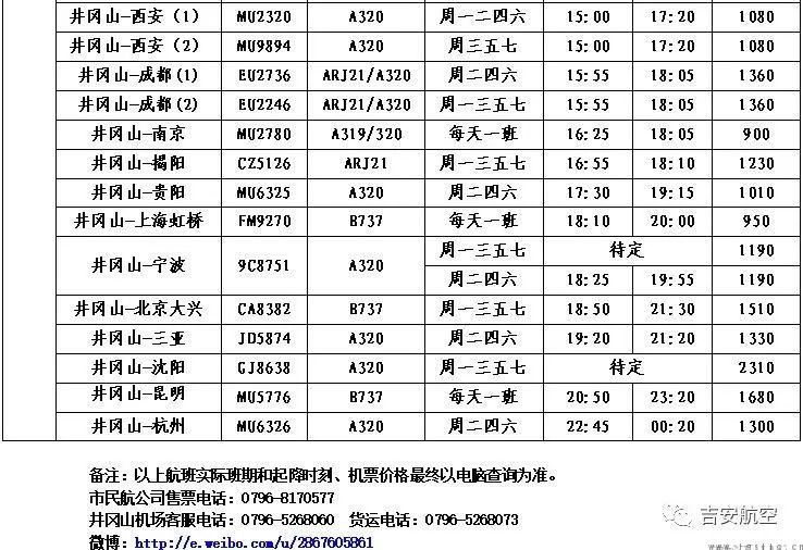 井岡山機(jī)場航班2023年夏秋季航班計(jì)劃.jpg